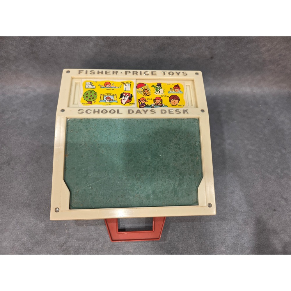 Vintage Fisher Price School Days Desk 176 Complete with Letters and Cards